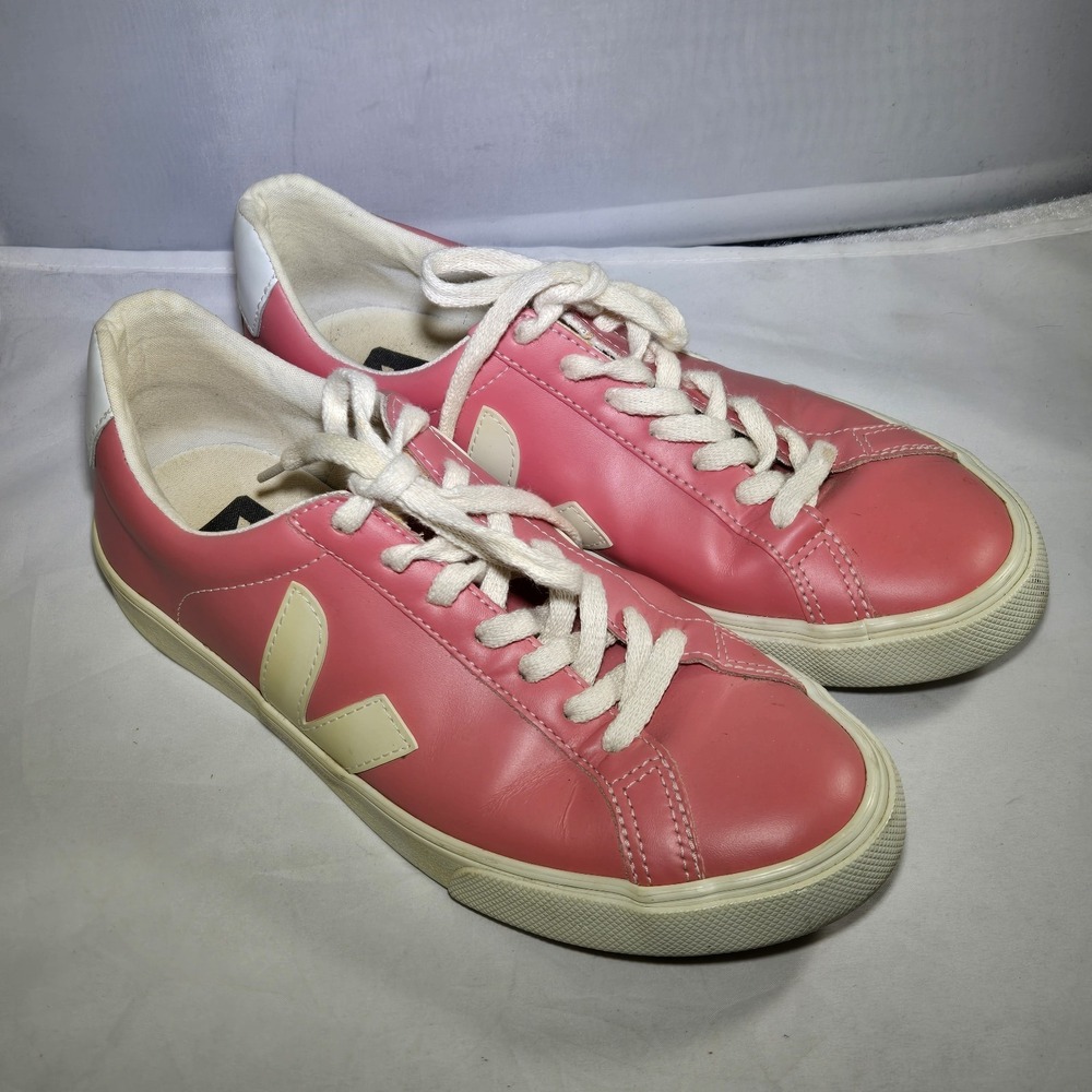 Veja Esplar Low Sneakers Womens 7 US Pink Shoe Cream Laces *READ‎